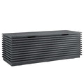 Modway Render 47" Wood Grain Storage Bench in Charcoal - color: Charcoal