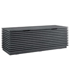 Modway Render 47" Wood Grain Storage Bench in Charcoal - color: Charcoal