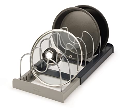 Joseph Joseph DrawerStore Expanding Cookware Organizer, Space saving storage for pan lids, baking trays - Grey - style: Pots & Pans