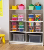 IRIS USA 6-Pack Storage Bins with Lids, 6 Quart - Crystal Clear, Shoe Boxes Stackable Containers Organize Shoes Closet Shelves, Teacher Tools Classroom Organization, Game - BPA-Free Plastic - size: 6 Qt, style: 6 Pack