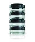 BlenderBottle GoStak Twist n' Lock Storage Jars, 40cc 4-Pak, Black - color: Black, size: 40cc (Pack of 4)