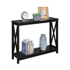 Convenience Concepts Oxford Console Table 39.5" - Sofa Table with Storage Shelf, Transitional Entryway Hall Table for Living Room and Bedroom, Display Foyer Table, Black - color: Black