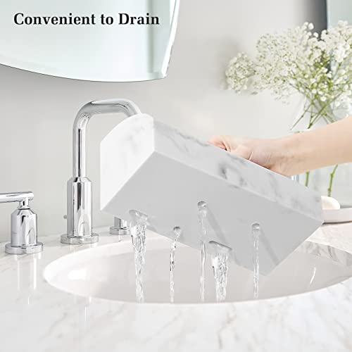 Luxspire Electric Toothbrush Holders, Bathroom Organizer Countertop Caddy 5 Slots Resin Large Toothbrush Holder Caddy Toothpaste Razor Marble Toothbrush holders for Bathroom Accessories, Gravel White - color: Gravel White, size: 5 Slots