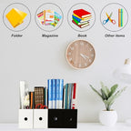Limitliho 24 Pack Cardboard Magazine Holder, Magazine File Holder for Home, Office, Desk, 10.6'' H×10.2'' L ×3.5''W Magazine Storage Box (12 Pack White and 12 Pack Black) - color: Black and White