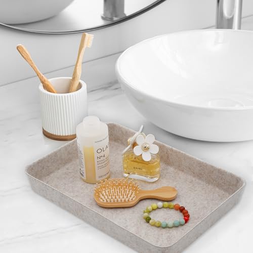 Welaxy 2-piece Office desk drawer organizer tray letter-size documents paper book file Folder Holder Scandinavian-chic storage bin hygge design sleek minimalist gifts idea storage bins (Oatmeal) - color: Oatmeal
