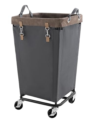 StorageWorks 160L Laundry Basket with Wheels, Large Rolling Hampers for Clothing Organizer, Dirty Clothes Basket for Hotel, Home, Closet, Dorm, Grey - color: Grey, size: 160L
