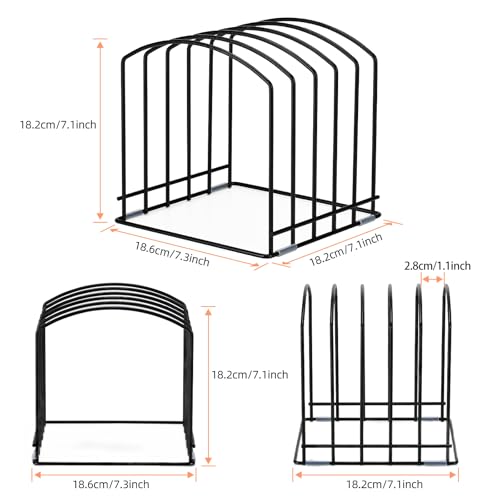 5-Slot Cutting Board Organizer, Bakeware Organizer, and Kitchen Cabinet Organizer for Baking Trays and Cookie Sheets (2pcs Mix packed) - size: 2pcs Mix packed