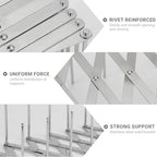 JINGIHE Pots and Pans Organizer, Adjustable Kitchen Cabinet Pantry Organization Storage Rack, Expandable Stainless Steel Holder for Pot Lid Cutting Board Bakeware Dishes Cookware （7-tier）