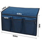 Gloppie Bedside Caddy with Pockets - Remote Holder & Storage Organizer - Blue - color: Classic Blue
