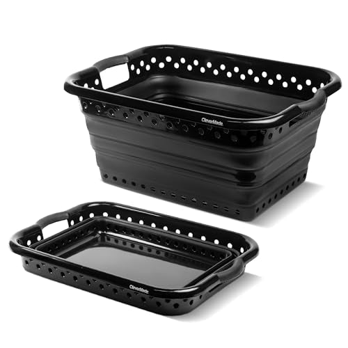 CleverMade Collapsible Laundry Baskets - 39L Foldable Large Collapsible Laundry Basket with Handles for Space Saving Storage, Black, 1 Pack - size: 1 Pack