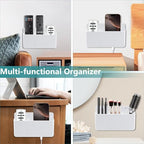 3 Slot Adjustable Remote Control Holder Wall Mount, TV Remote Holder, Self Adhesive Controller Holder, Wall Pen Holder Storage Accessories for Home Office School (White 1Pack) - color: White&1pcs