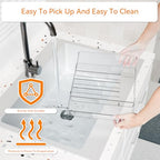Yieach Clear Expandable Silverware Drawer Organizer,9.4-15.6In Adjustable Silverware Tray for Drawer,Acrylic Kitchen Utensil Drawer Organizer for Cutlery,Flatware Organizers and Fork and Spoon Holder - size: M - 9.4 to 15.6