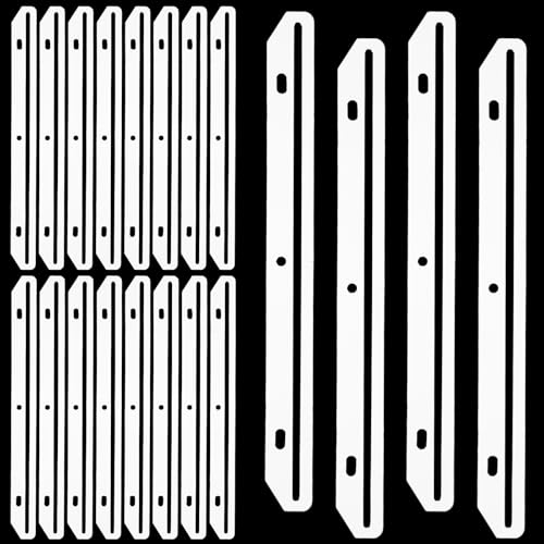 24Pcs 3 Hole Magazine Binder Inserts Holder, 3 Ring Binder Strips Punched Magazine Organizer Sheet Music Folder for Paper File Book(Translucent White)