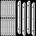24Pcs 3 Hole Magazine Binder Inserts Holder, 3 Ring Binder Strips Punched Magazine Organizer Sheet Music Folder for Paper File Book(Translucent White)