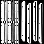 24Pcs 3 Hole Magazine Binder Inserts Holder, 3 Ring Binder Strips Punched Magazine Organizer Sheet Music Folder for Paper File Book(Translucent White)