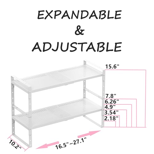 Multi-Functional Metal Shoe Rack, Space-Saving, Perfect for Entryway, Closet, Bathroom, etc. - Sturdy and Durable, High Weight Capacity（2PACKS/White/Large - color: 2packs/White, size: Large