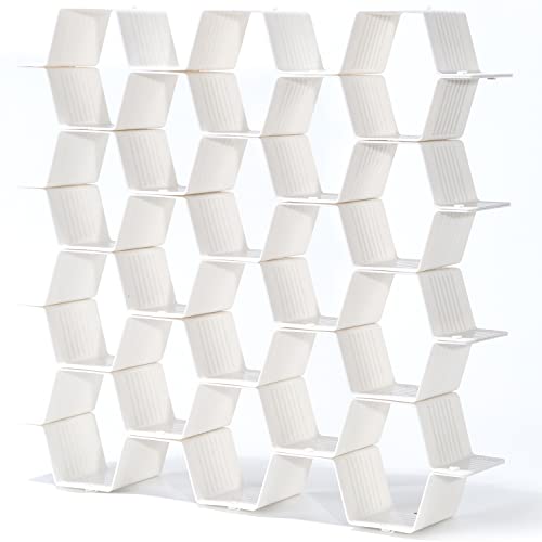 Honeycomb Drawer Divider Suitable for bedroom underwear Socks Cosmetic storage locker sorting 8-piece drawer organizer(White) - color: White