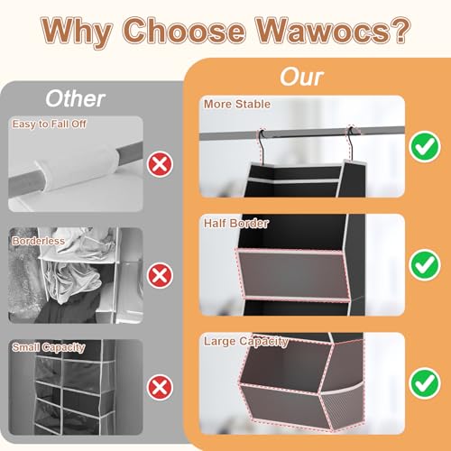 Hanging Closet Organizer 4 Shelf Collapsible Bedroom Closet Organizers and Storage Hanging with Mesh Pocket for Clothes, Closet Hanging Organizers and Storage for Fabric Wardrobe Space Saver, Black - color: Black-1 Pack, size: 4-shelf