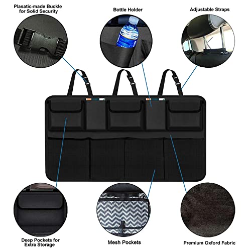AOPHY Trunk Organizer for Car, Large Capacity Car Organizers and Storage with 9 Pockets, Waterproof Backseat Hanging Organizer for SUV, Truck, MPV, Interior Accessories for Men and Women - color: Car Trunk Organizer 9Bag