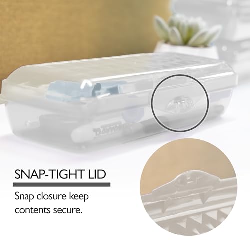 BAZIC PRODUCTS Plastic Pencil Case, Multi Purpose Organizer & Supply Holder, Clear Box Design, Durable Plastic Storage for School, Office, Classroom & Craft Supplies, 1-Pack - size: 1-Pack