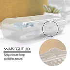 BAZIC PRODUCTS Plastic Pencil Case, Multi Purpose Organizer & Supply Holder, Clear Box Design, Durable Plastic Storage for School, Office, Classroom & Craft Supplies, 1-Pack - size: 1-Pack