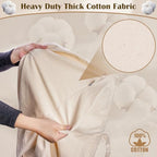 Cotton Canvas Laundry Bag 33"Wx 35"H, Thick Cotton Laundry Bag with Handles & Drawstring, Extra Large Heavy Duty Washable Basket Liner Hamper Liner Storage Sack (Natural XL, 1 Pack) - color: Natural, size: XL 33"W x 35"H┃1 Pack