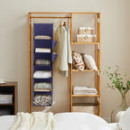 YOUDENOVA Hanging Closet Organizer, 6-Shelf Closet Hanging Storage Shelves, Purple - color: Purple