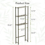 AmazerBath Bamboo Over The Toilet Storage Shelf, 3-Tier Over Toilet Bathroom Organizer Rack, Bathroom Shelves Over Toilet Space Saver, Forest Green - style: Forest Green-3-tier