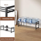 2-Tier Expandable Shoe Rack,Adjustable Shoe Shelf Storage Organizer Heavy Duty Metal Free Standing Shoe Rack for Entryway Closet Doorway (Black) - size: 2 Tier