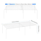 Expandable Storage Shelf, Pantry Organizers and Storage, Adjustable Rustproof Metal Wire Spice Rack, Space Saver Kitchen Storage Shelves for Pan, Pot, Countertop, Drawer, Fridge, Set of 4, White - size: 4Pack-White-13.5-23 x 10 inch