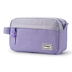 Sooez High Capacity Pencil Case, Big Pencil Bag Pouch Box Organizer Pen Case, Portable Journaling Supplies with Easy Grip Handle & Loop, Asthetic Supply for Girls Adults, Purple - color: Purple