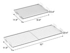 Closet Tension Shelves Organizer Expandable Cabinet Storage Shelving Rack Wire Metal DIY Divider Separator for Cabinet Wardrobe Cupboard Pantry Kitchen Bedroom, 2packs - size: 11.8"D x 16.9"-32" W