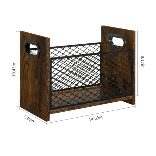 YINMIT Magazine Holder, Magazine Rack Floor, Magazine Storage Basket, File Holder Organizer, Folder Organizer for Magazines, Books, Newspapers, Tablets (Medium) - size: Medium