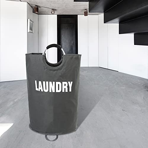 Maxsilan 160L XX-Large Laundry Basket, Freestanding Tall Clothes Hamper, Collapsible Laundry Bag, Dark Grey - color: Dark Grey, size: 160L