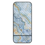 Blue Gold Marble Print Couch Arm Covers with 2 Side Storage Pockets, Anti-Slip Armrest Cover for Sofa, Chair, Loveseat, Recliner Arm Covers - color: Blue Gold Marble