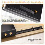 Pull Out Cabinet Organizer, 15.3'' Deep Expandable Slide Out Cabinet Organizer Fixed with Adhesive Nano Film, Slide Out Drawers Pull Out Tray for Cabinet in Kitchen, Pantry, Bathroom, Black - color: Black