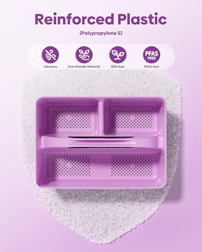 4 Pack Portable Shower Caddy, Integrated Handle, Reinforced Plastic, Organizer Storage Bathroom Supplies and Beauty Products, Cleaning Supplies, Shower Basket for Home, Dorm, Shelf and Cabinet - color: Purple