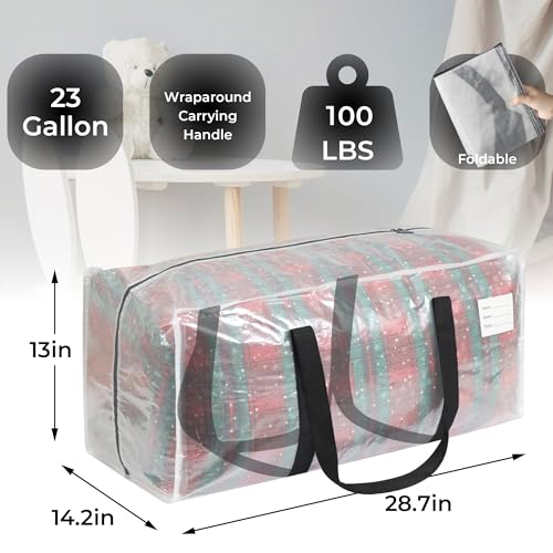 VTSVTS 8 Pack Extra Heavy Duty Large Moving Bags with Comfortable Handle & Strong Zipper,Storage Totes for Space Saving Moving Storage College Supplies Alternative to Moving Box,Clear - color: Clear, size: 8 Pcs