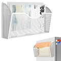 Magnetic File Holder 1 Pockets File Folder Organizer, Office Hanging Magazine Rack for File Cabinets, Magnetic Paper Holder, No Drilling Mail Organizer for Refrigerator, Office