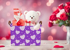 NTAOHAMPER Mothers Day Gifts Purple Love Fabric Storage Basket Empty with Handles, Books Box, Baby Shower Baptism Lovely Storage24L(Purple Love) - color: Purple Love