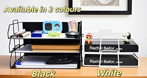 YFS 6 Tier Paper Organizer with Handle, Mesh Desk File Letter Tray, Paper Sorter Organizer for A4 Letter, for Home, Office, School Supplies Organization Storage (6, Portrait&Black) - color: A4,portrait,black,6 Tier