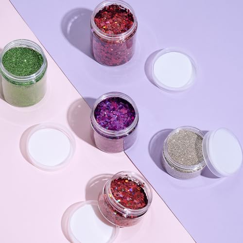 50 Pack 2 OZ Plastic Jars Round Clear Cosmetic Container with Clear Lids, Eternal Moment Slime Jars for Lotion, Cream, Ointments, Makeup, Eye shadow, Rhinestone, Samples, Pot, Travel Storage - color: Clear Lid, size: 2 Ounce