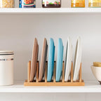 HBlife 2pcs Bamboo Dish Plate Bowl Cup Book Pot Lid Cutting Board Drying Rack Stand Drainer Storage Holder Organizer Kitchen Cabinet（Keep Dry） - color: Bamboo 6 Slots 2pcs