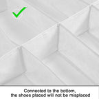 Under Bed Shoe Storage Organizer for Closet 2 Pack- Fits 24 Pairs Underbed Shoes Container Boxes Light Grey - color: Light Grey-24pairs, style: Regular Handle