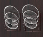 Simple Houseware Cabinet Door/Wall Mount Pot Lid Organizer Rack, Bronze - 2 Pack - color: Bronze