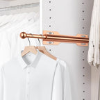 FIRJOY 12" Valet Rod for Closet Pull Out (2 Pack, Rose Gold) - color: Rose Gold, size: 2 Pack