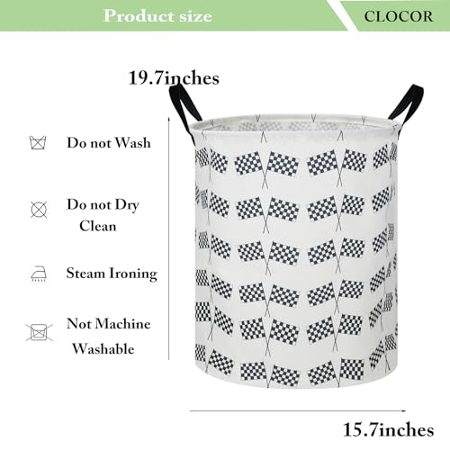 CLOCOR Kids Laundry Basket,Waterproof Baby Boys Nursery Hamper,Collapsible Fabric Storage Container,Toys Bin,Room Decor,Gift Basket（Racing - color: Racing