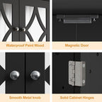 RoyalCraft Bathroom Medicine Cabinet Wall Mounted, Over the Toilet Storage Cabinet with Towel Rack and Adjustable Shelf, Large Bathroom Towel Cabinet Wall Mount 22x25 inch (Black) - color: Black