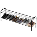 Shoe Rack,Long Shoe Organizer for Closet,Wide Shoe Storage for Entryway, 2 Tier Sturdy Metal Free Standing Shoe Shelf - size: 2-tier-long