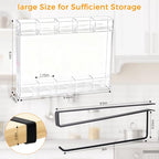 Kitchen Cabinet Straw Holder: Acrylic Organizer and Hanging Lid Rack with Adhesive for Door – Cup Tumbler Accessories Storage Set